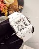 Japan Grade Cartier Santos 100 White Rubber Strap Watch (3)_th.jpg